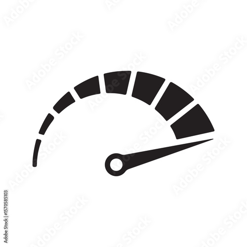 Minimal Speedometer Icon Vector Illustration