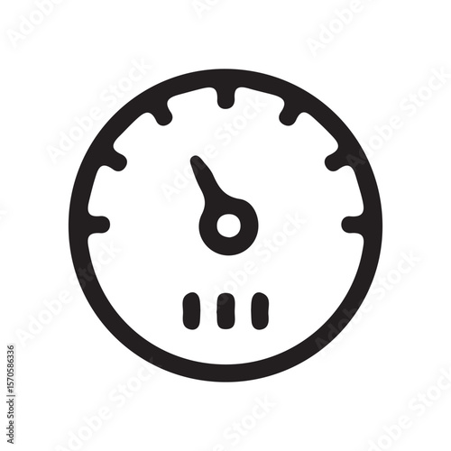Speed Indicator Dial with Bold Marks