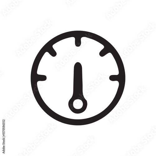 Speed Indicator Dial with Bold Marks