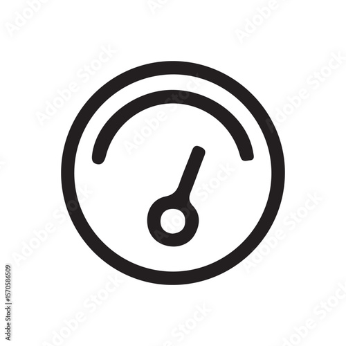 Speed Indicator Dial with Bold Marks