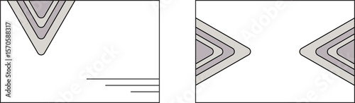 The Illustration of Business card Tamplate half triangle pattern