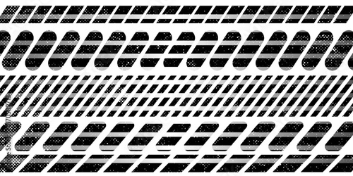 Raster abstract geometric seamless pattern with vertical fading lines, tracks, halftone stripes. Extreme sport style illustration, urban art.