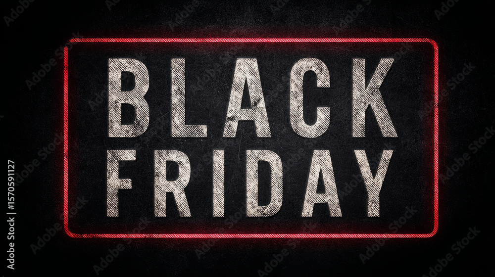 Fototapeta premium Grunge Black Friday Sale Banner