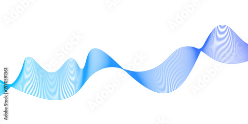 Abstract vector background with blue wavy lines,Abstract business wave curve lines background.Curve wave seamless pattern. Line art striped graphic template,
