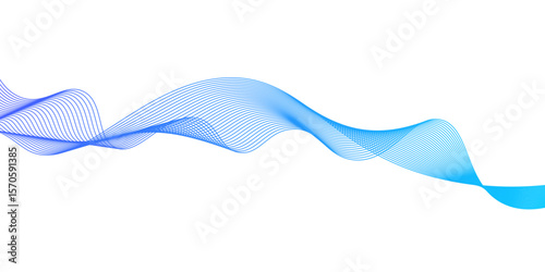 Abstract vector background with blue wavy lines,Abstract business wave curve lines background.Curve wave seamless pattern. Line art striped graphic template,