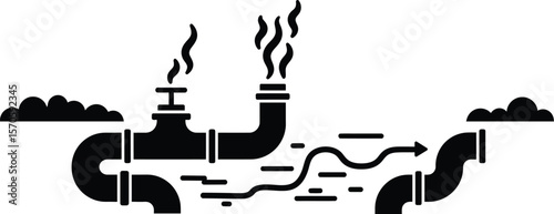 Pipeline Leak Industrial Wastewater Pollution and Environmental Issues