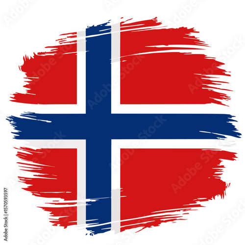 Norway Flag: A vibrant portrayal of the Norway flag, its iconic design splashed across a textured background, evoking patriotism and national pride.