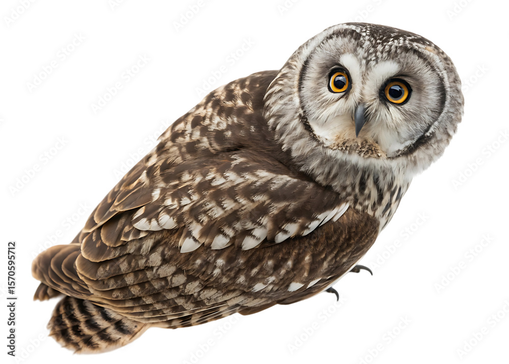 Fototapeta premium owl portrait with sharp yellow eyes