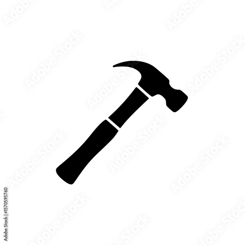 Black silhouette of a hammer