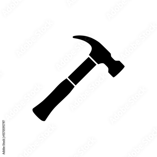 Minimalist hammer silhouette graphic
