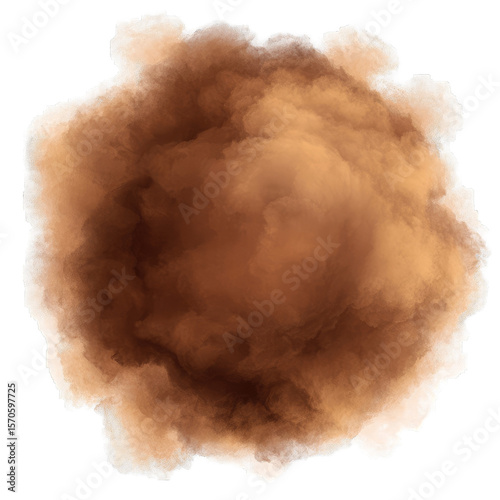 Abstract, earthy, round cloud
