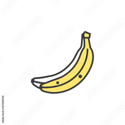 Banana icon for nutrition blogs, smoothie recipes, and healthy lifestyle content