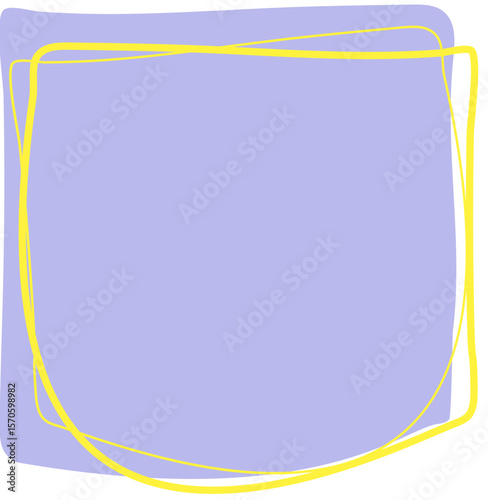 Purple Sticky Note with Yellow Frame