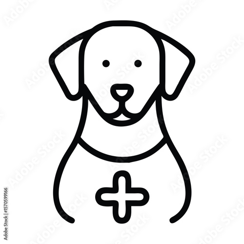 Animal medical logo icon vector and illustration