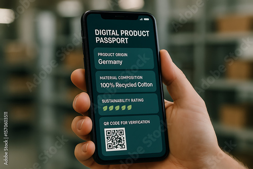 digital product passport, DPP, product QR code, smartphone scanning, product traceability, sustainability data, product transparency, retail technology, eco-friendly commerce, smart shopping, digital 