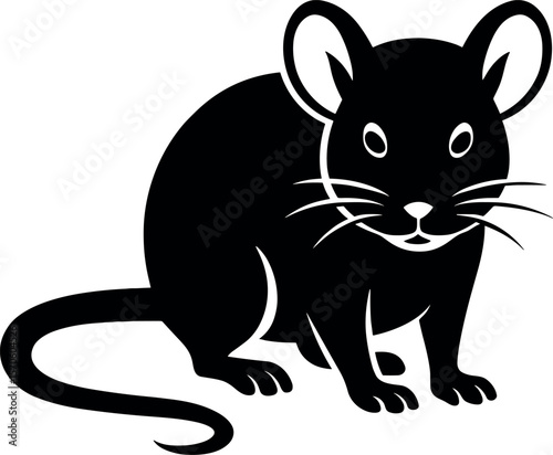 Mouse vector silhouette design