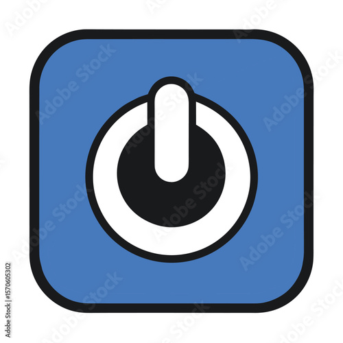 Simple toggle switch icon isolated on white background