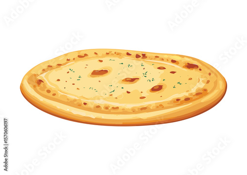 Simple Golden Baked Bread Texture - Vector Illustration