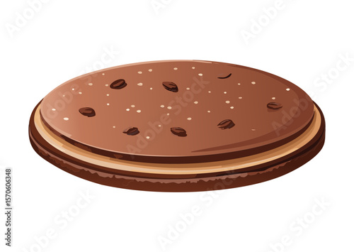 Delicious Sweet Crepes Layered Dessert - Vector Illustration
