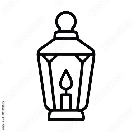 Black Silhouette Lantern Vectors