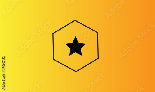 stare design with simple line surrounded