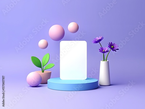 a blank phone screen with flowers on display.