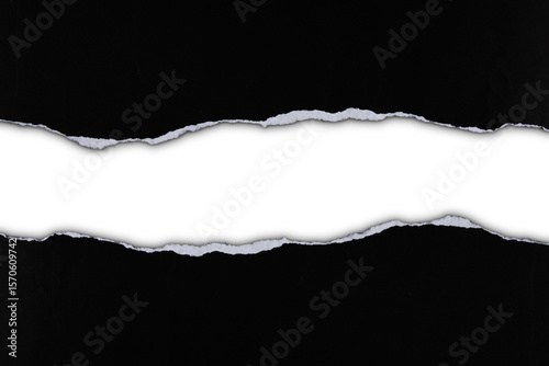 black paper torn edge shadow is on transparent background for text or ad. design. temlpate design