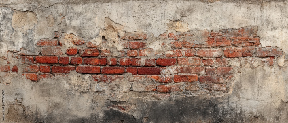 The weathered brick wall showcasing unique textures and historical charm. The weathered brick wall showcasing unique textures and historical charm.