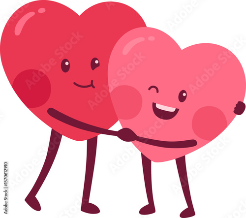 Cute Heart Hugging

