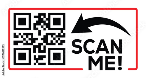Scan QR code icon. Digital scanning qr code. QR code scan for smartphone. Scan Here text on top of the qr code