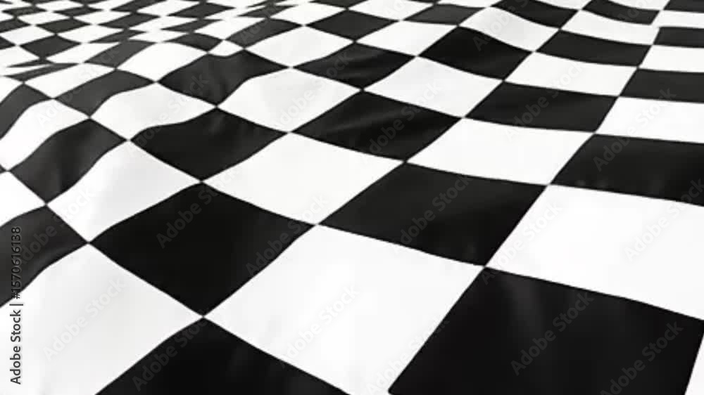 checkerboard illusion, optical illusion background, seamless vector loop, diagonal shift pattern, vector background motion, black white checker motion, abstract geometric movement, 4K illusion animati
