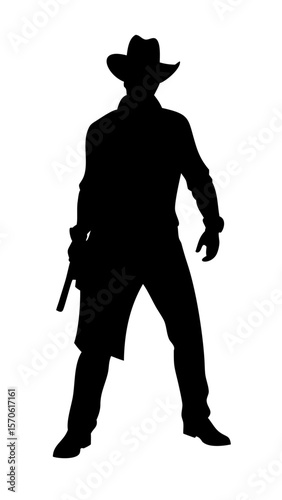 silhouette of a cowboy