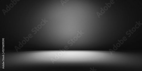 Black - gray gradient background with a soft light band at the bottom, creating a simple and spacious stage and display atmosphere, suitable for various design scenarios.