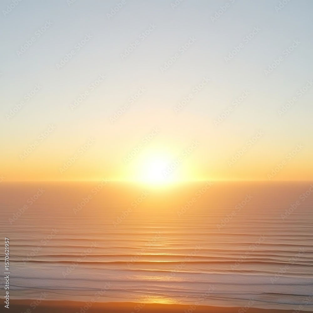Fototapeta premium Panoramic sunset over ocean