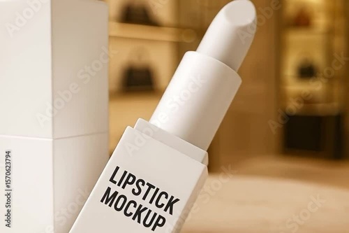 White lipstick mockup