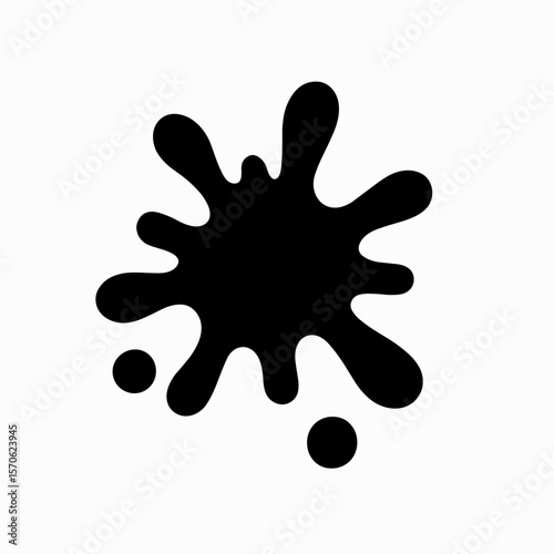 Ink blot icon representing creative paint splash – filled