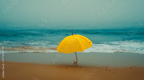 yellow umbrella 