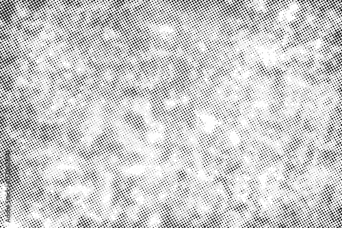 Grunge halftone texture black dost on white background.