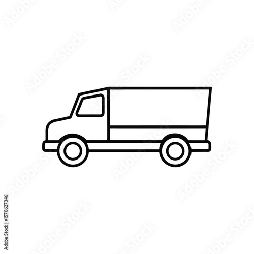 truck line art