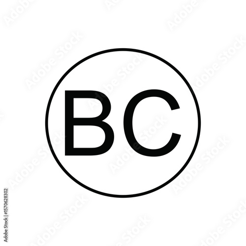 BC MARK VECTOR ICON STAMP BLACK LOGO