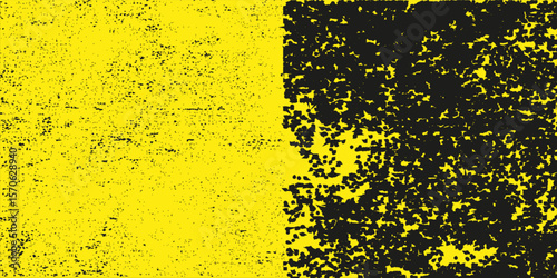Abstract yellow grunge textured on black background. Paint style design template for use element cover, banner, business, advertising