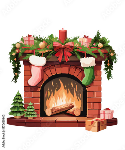 Pink Sweet Cute Christmas Sublimation Clipart isolated with transparent background