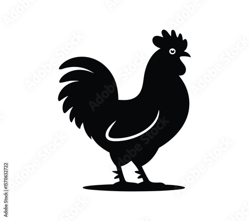 Classic Rooster Vector Illustration for Food Packaging
On White Background