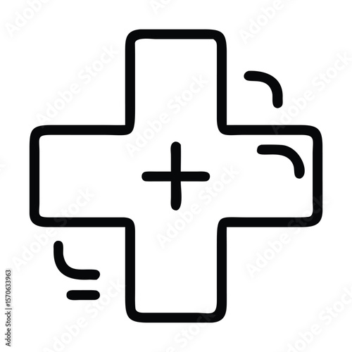 Plus positive polarity symbol sign isolate on white