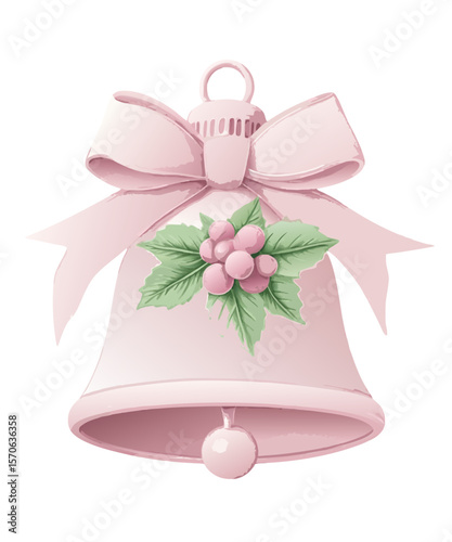 Pink Sweet Cute Christmas Sublimation Clipart isolated with transparent background