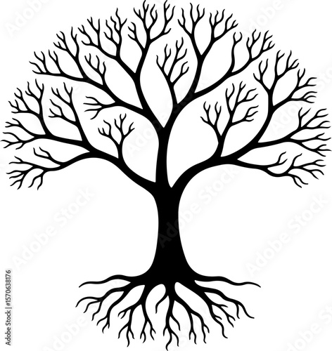 Tree of Life Silhouette Vector Set vector bundle