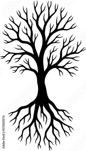 Tree of Life Silhouette Vector Set vector bundle