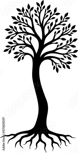 Tree of Life Silhouette Vector Set vector bundle