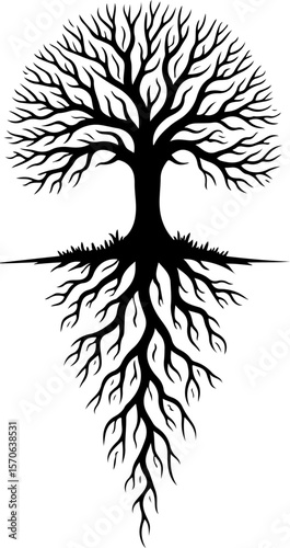 Tree of Life Silhouette Vector Set vector bundle
