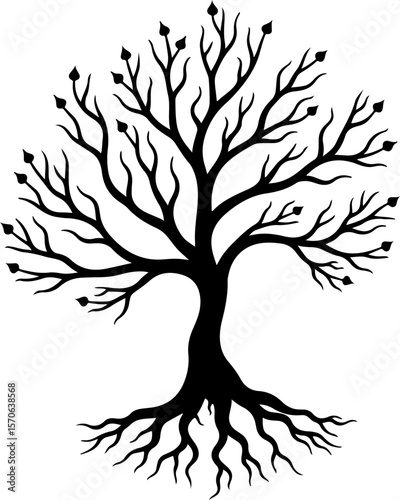 Tree of Life Silhouette Vector Set vector bundle